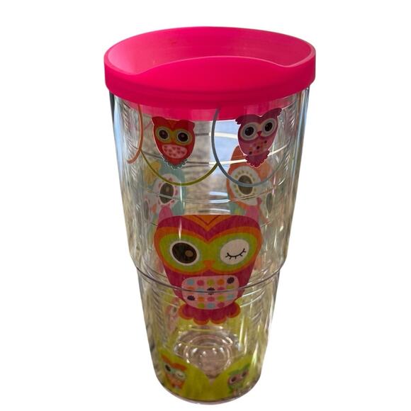 TERVIS Clear 24 ounce OWL with vibrant pink lid. NEW - Picture 10 of 10